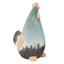 Decorative hen and cockerel sculptures in ceramic – pink or blue (17x13xH26cm)