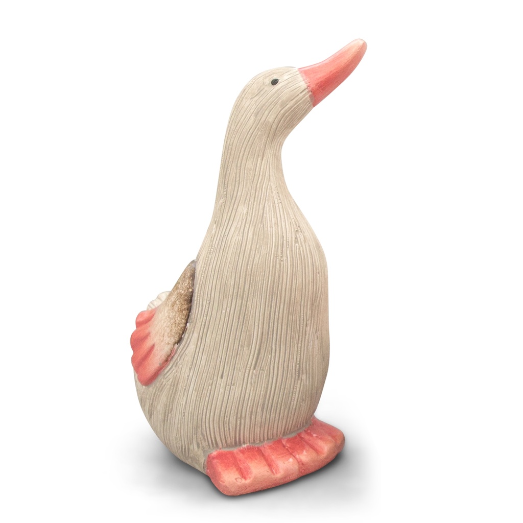Trio de canards décoratifs en céramique – rose ou vert (12x10xH20cm)