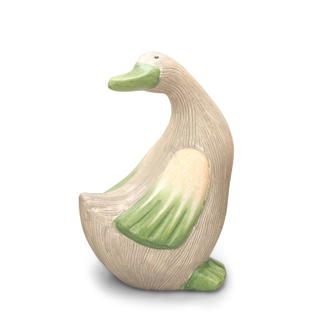 Trio of decorative ducks in ceramic – pink or green (12x10xH20cm)