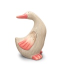 Trio de canards décoratifs en céramique – rose ou vert (12x10xH20cm)