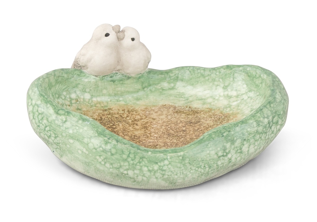Vogelbaden in keramiek – naturlijke vormen en kleuren (Ø20xH12cm)