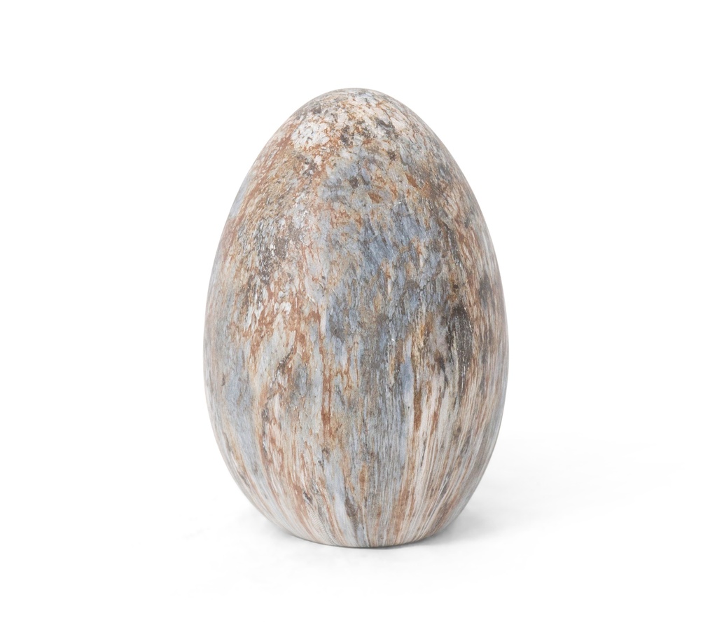 Œufs déco en céramique effet marbre (3 tailles: de Ø10h14cm à Ø14h20cm)