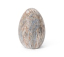 Œufs déco en céramique effet marbre (3 tailles: de Ø10h14cm à Ø14h20cm)