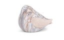 Decorative birds in marble-effect ceramic (2 sizes: 16x9xH11cm and 22x13xH15cm)