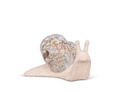 Escargots déco en céramique effet marbre – 2 postures (2 tailles:18x13xH22cm et 21x13xH12cm)