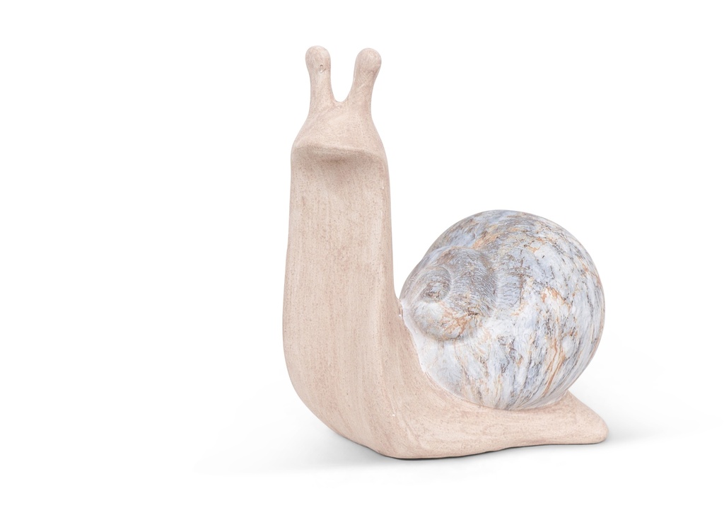 Decorative snails in marble-effect ceramic – 2 positions (2 sizes)
