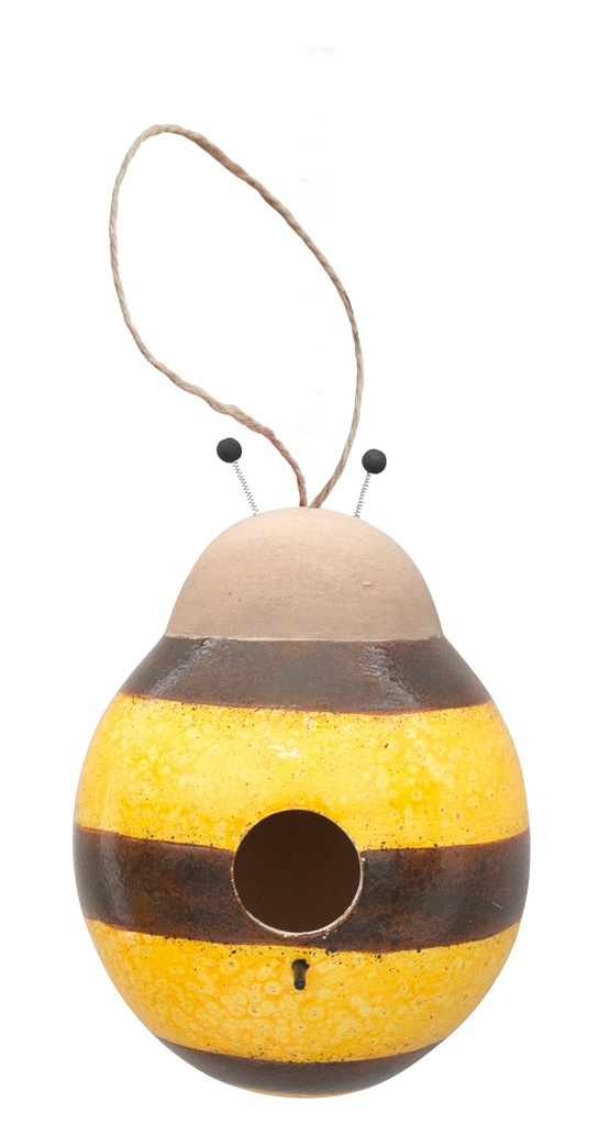 [69500332-A] WEB-CERAMIC BIRD NEST BEE & LADYBUG (Bij | 13x14h20cm)