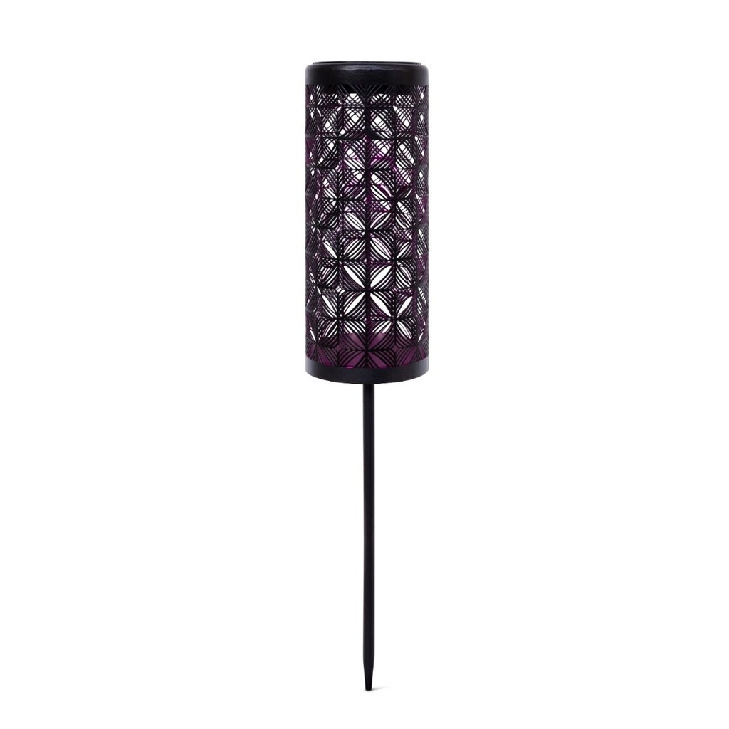 [70703547-B] Mini Attract Solarpfahl – lebhafte Farben und kompaktes Format (Ø8xH36cm) (Beere)