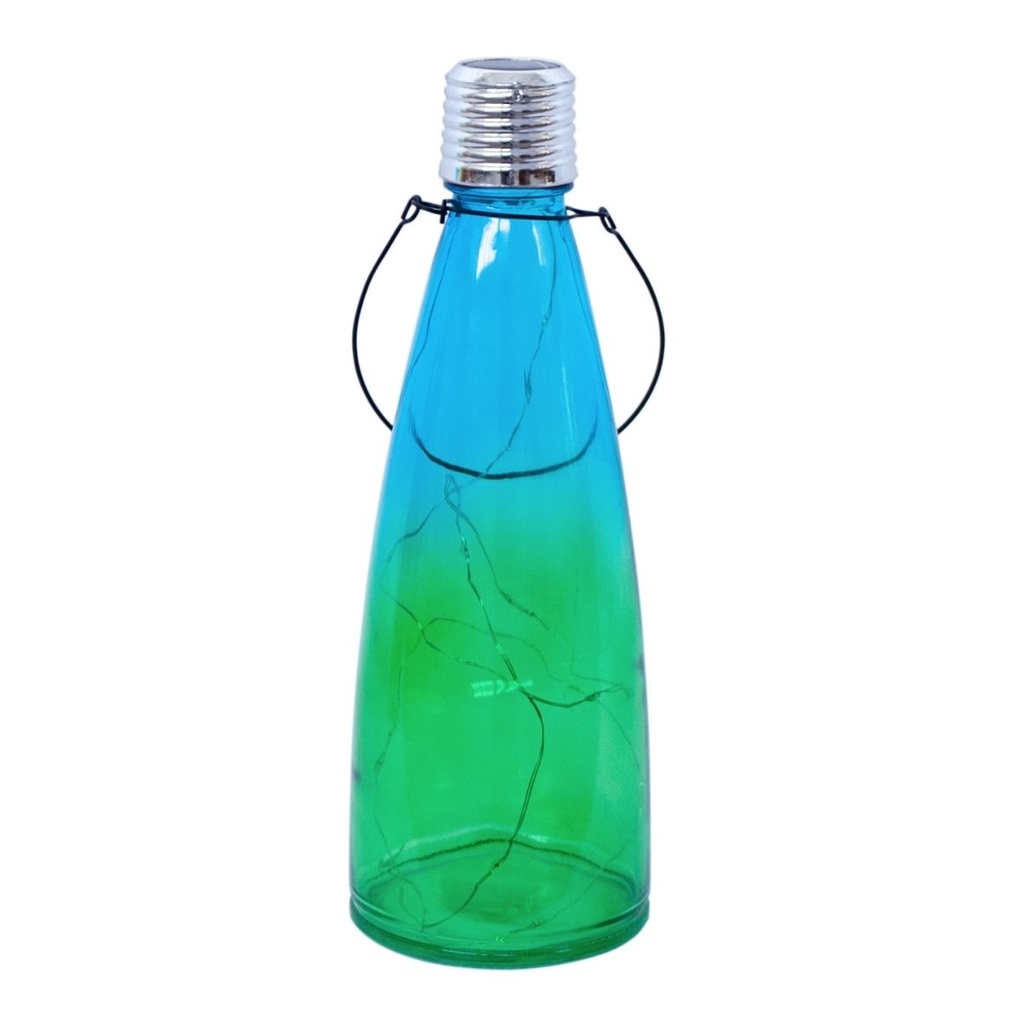Lanterne solaire JASMIN – couleurs vives et lumière solaire (Ø9xH26cm)