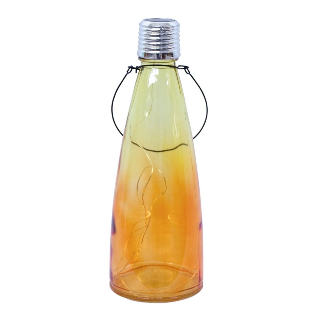 Lanterne solaire JASMIN – couleurs vives et lumière solaire (Ø9xH26cm)