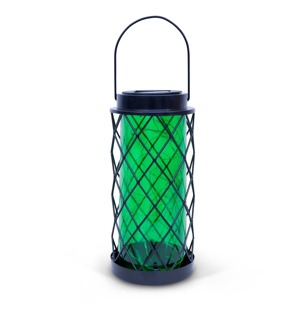 CARAT solar lantern – glass elegance and soft light (Ø12xH27cm)