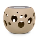 Lampe solaire de table ALCOVE – design compact et naturel (Ø13xH10cm)