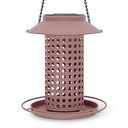 GROOVE solar bird feeder – textured design with integrated light (Ø19xH21cm)