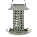 Mangeoire solaire GROOVE – design texturé et lumière intégrée (Ø19xH21cm)