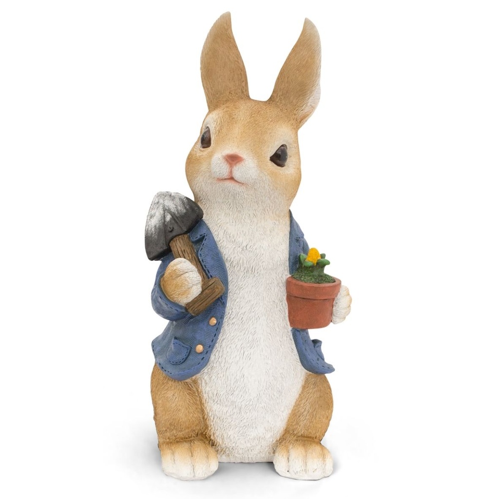 Dekoratives Kaninchenpaar Mr und Mrs Rabbit, handgemalt (Ø19xH42cm)