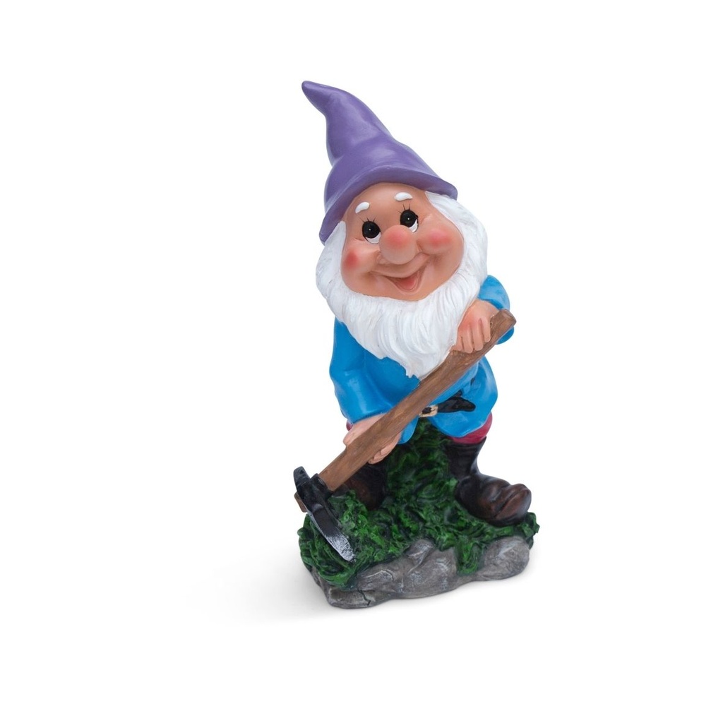 Nains de jardin « Gnomes au travail » – décorations artisanales (9 tailles: de 7x8xH15cm à 15x10xH25cm)