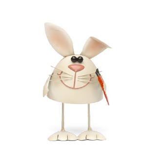 [70709723-A] Decoratieve metalen beeldjes – Funny Moving Collectie (4 maten: van 9x7xH14cm tot 27x14xH22cm) (Microkonijn | 9x7h14cm)