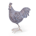 Duo Poule & Coq Royal – Sculptures effet pierre (16x9xH14cm)