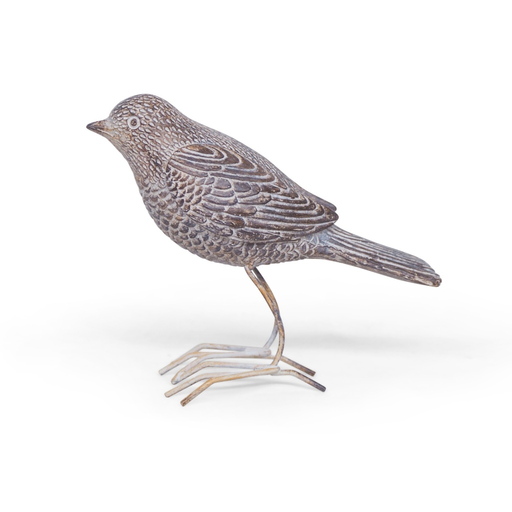 Royal decorative birds – minimalist stone-effect duo (16x6xH12cm)