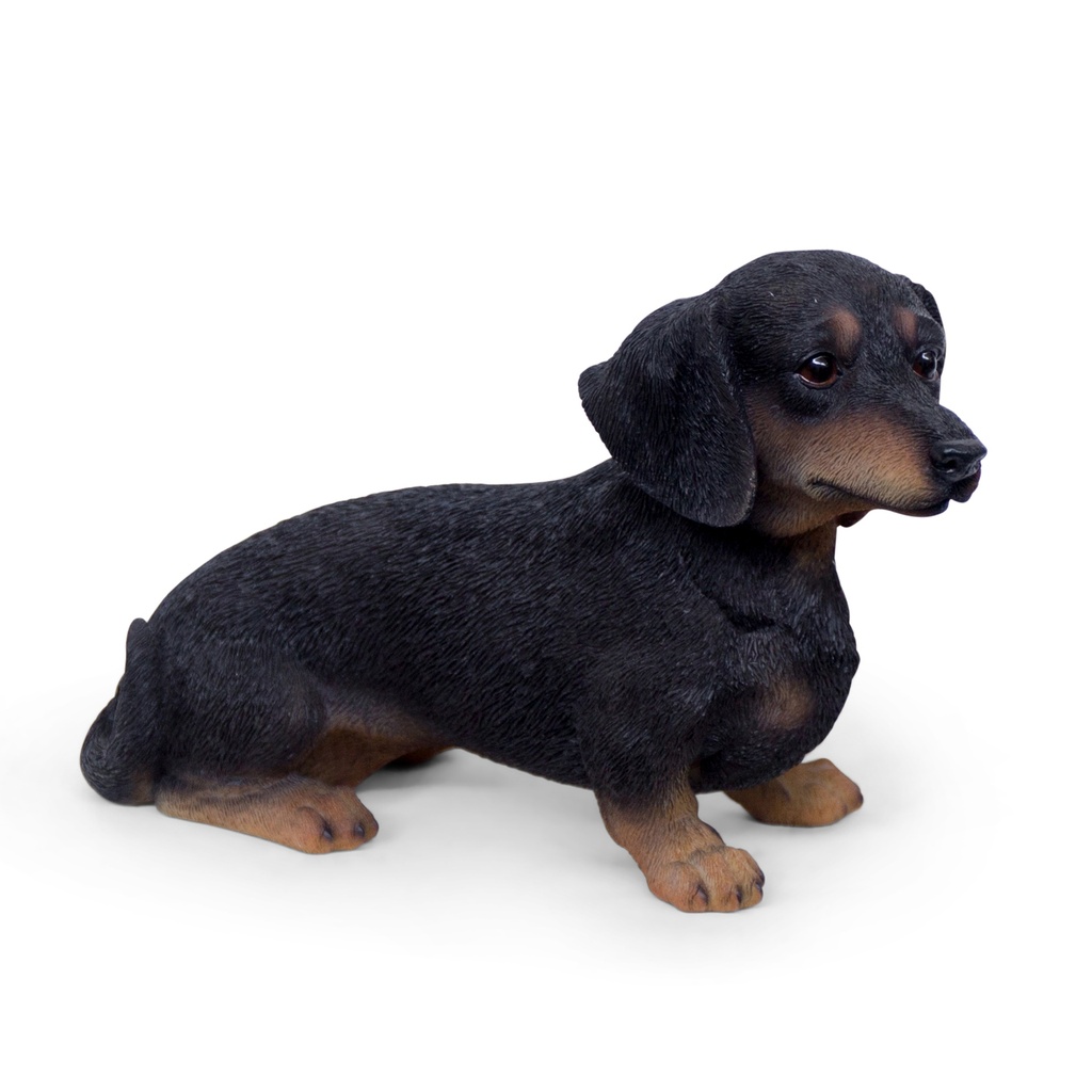 Chiens assis réalistes – Sculptures en résine (18x12xH19cm)