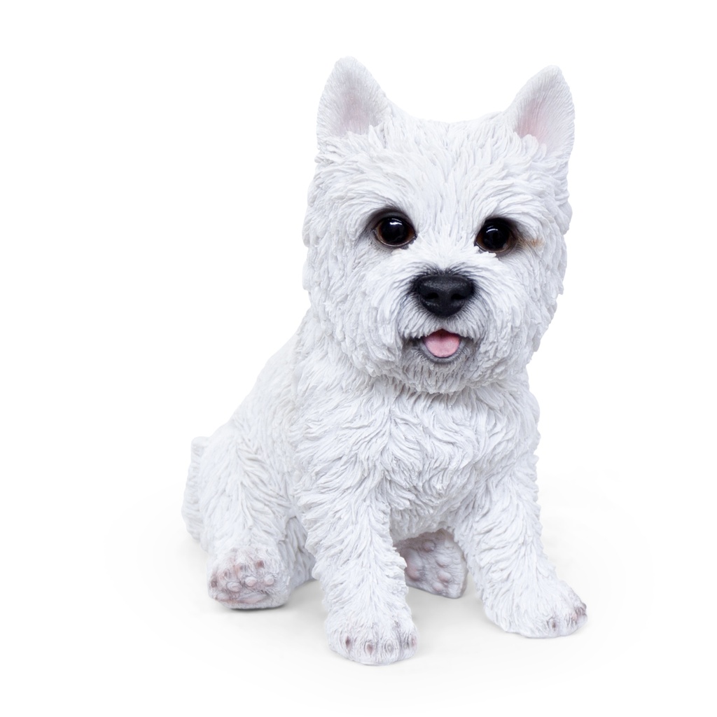 Realistisch zittende honden – polyresin sculpturen (18x12xH19cm)