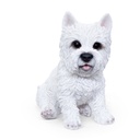 Realistisch sitzende Hunde – Polyresin-Skulpturen (18x12xH19cm)