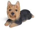 Realistische Yorkshire-Hunde in Polyresin – stehend oder liegend (28x11xH23cm)