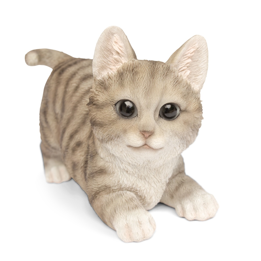 Kittens in polyresin – playful positions and various colours (20x8xH20cm)