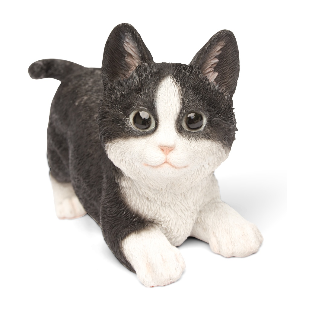 Kittens in polyresin – playful positions and various colours (20x8xH20cm)