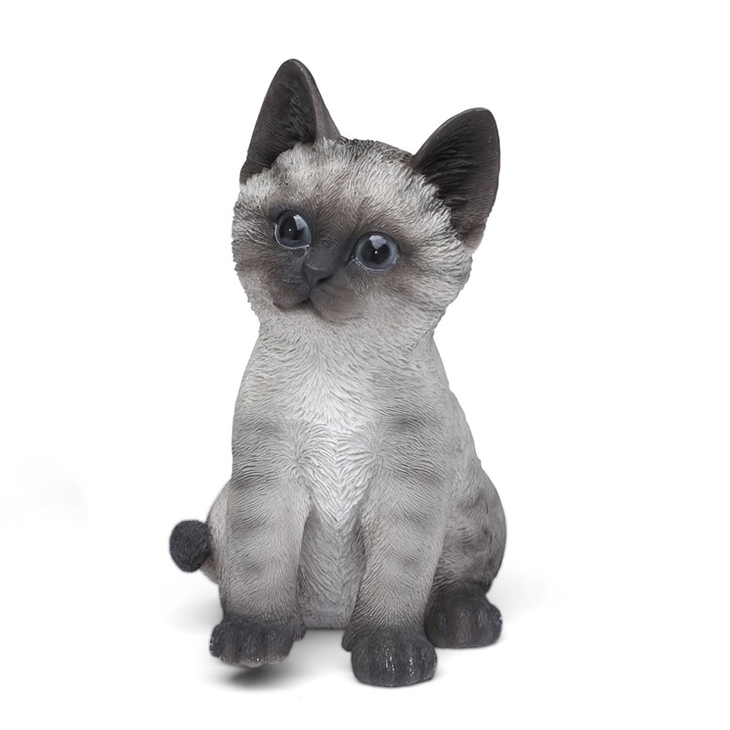 Chatons assis en résine – postures calmes et expressives (14x12xH21cm)