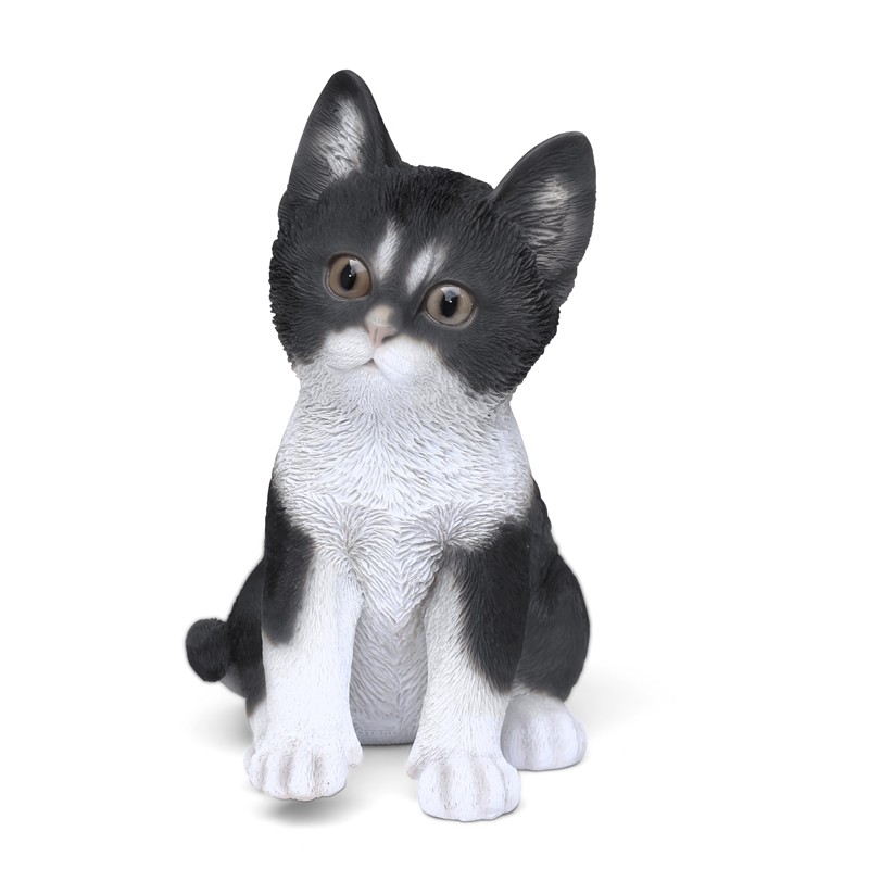 Chatons assis en résine – postures calmes et expressives (14x12xH21cm)