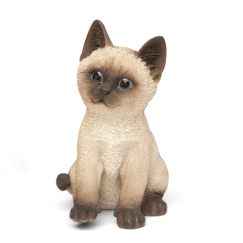 Chatons assis en résine – postures calmes et expressives (14x12xH21cm)