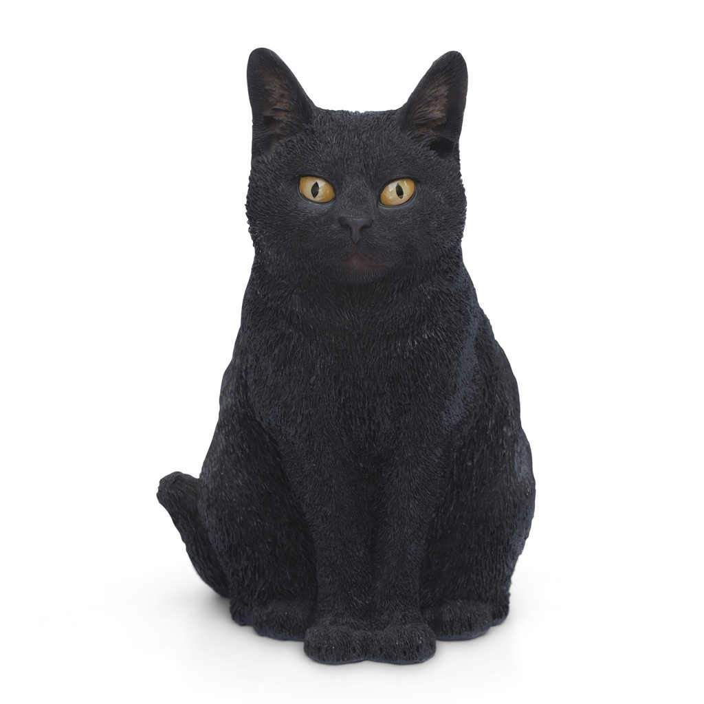 Seated cats in polyresin – ultra-realistic effect (25x20xH30cm)