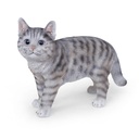 Realistic standing cat figurine in polyresin (26x11xh20cm)
