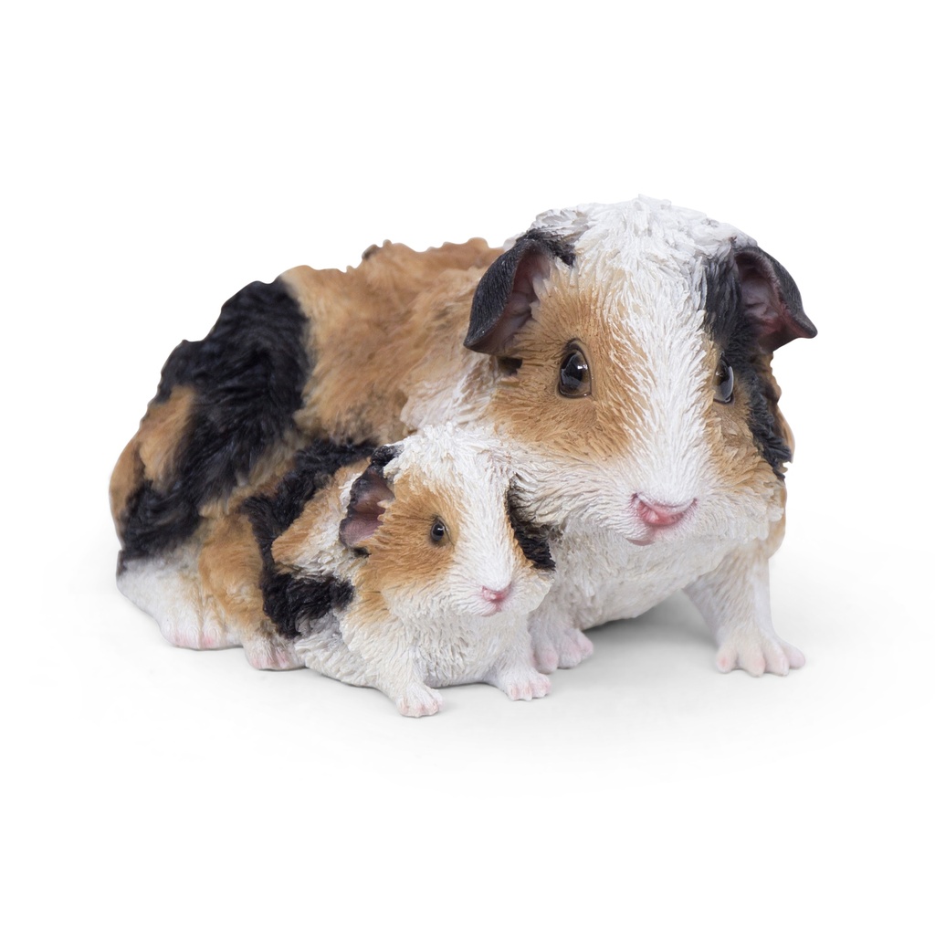 WEB-POLY GUINEA PIG WITH BABY 20X14H11CM