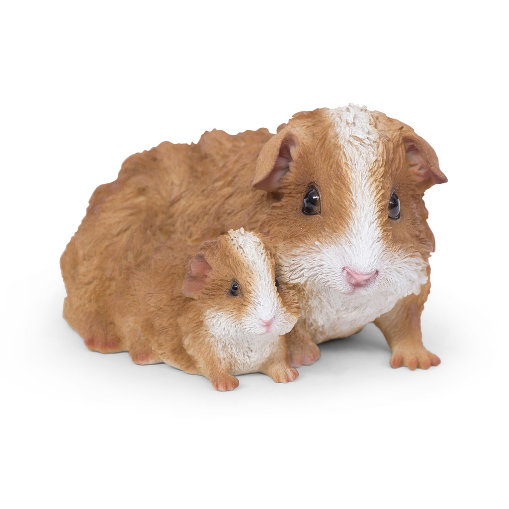 Famille de cochons d’Inde décoratifs en résine (20x14xH11cm)