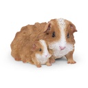 Famille de cochons d’Inde décoratifs en résine (20x14xH11cm)
