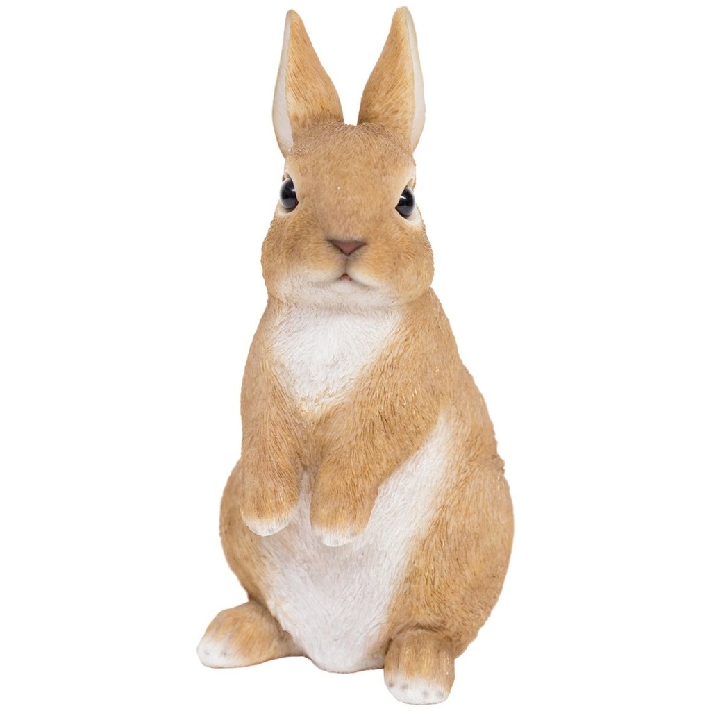 [11152968-A] Realistische sitzende Kaninchen-Figuren (2 Größen: 11x11xH22cm und 14x14xH28cm) (11x11h22cm)