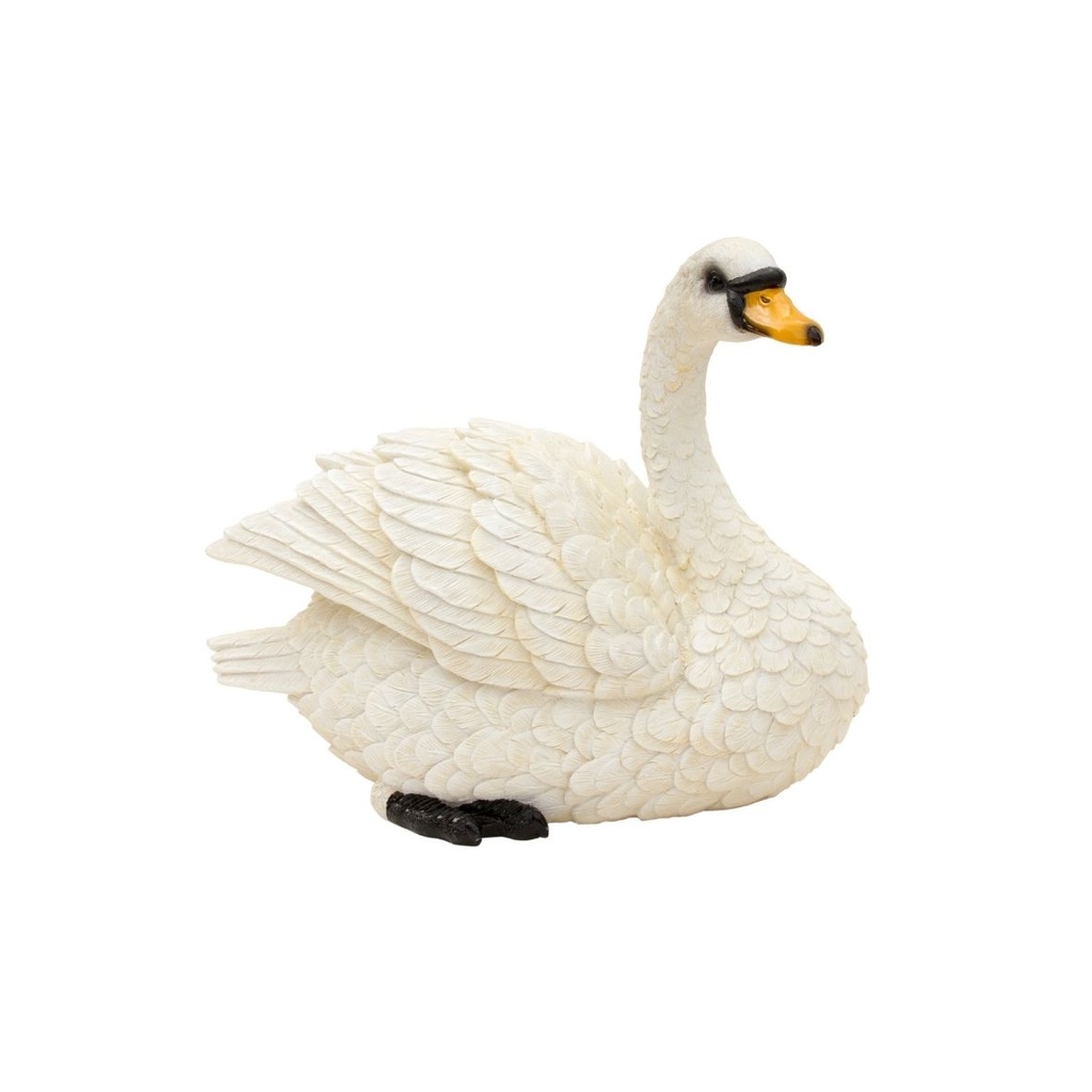 Decorative swans in polyresin (3 sizes: from 16x8xH12cm to 93x64xH65cm)