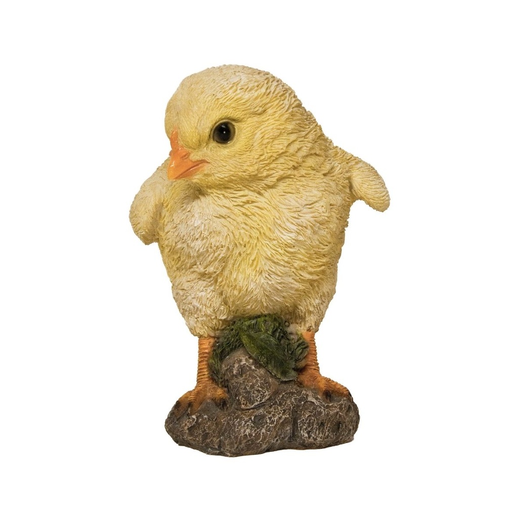 [11153034-A] Figurines poussins – ambiance printanière (2 tailles:8x8xH11cm et 19x11xH11cm) (Debout | 8x8h11cm)