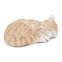 Schlafende Katzen in Polyresin – realistische Dekoration (2 Größen: 17x14xH10cm und 21x18xH13cm)