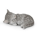 Schlafende Katzen in Polyresin – realistische Dekoration (2 Größen: 17x14xH10cm und 21x18xH13cm)