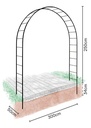 New York Gartenbogen aus Stahl, modernes Design, Easy Click Montage (300×50×H284cm)