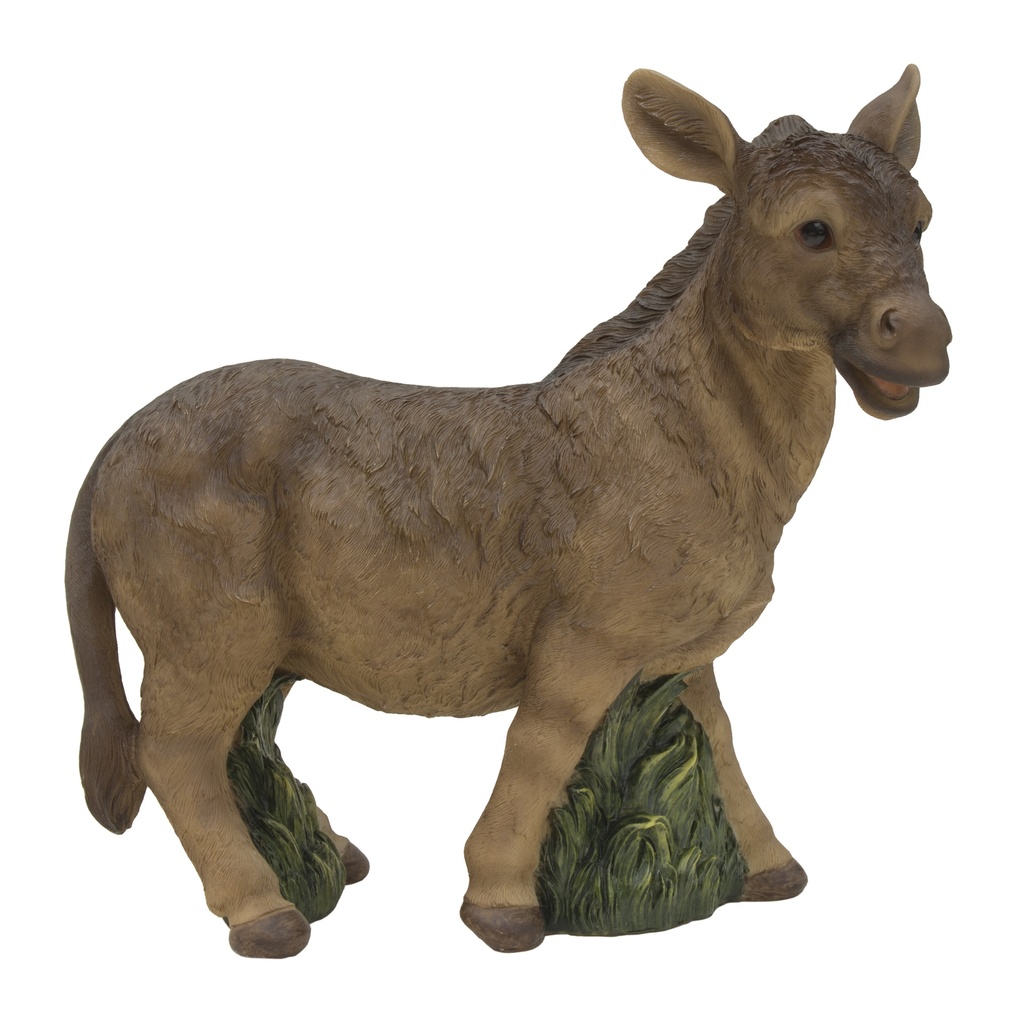 [11152988] Decoratieve ezel in polyresin – realistische stijl (15x7h14cm)