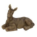 Liegender Esel in Polyresin – realistische Dekoration (16x9,5h12cm)