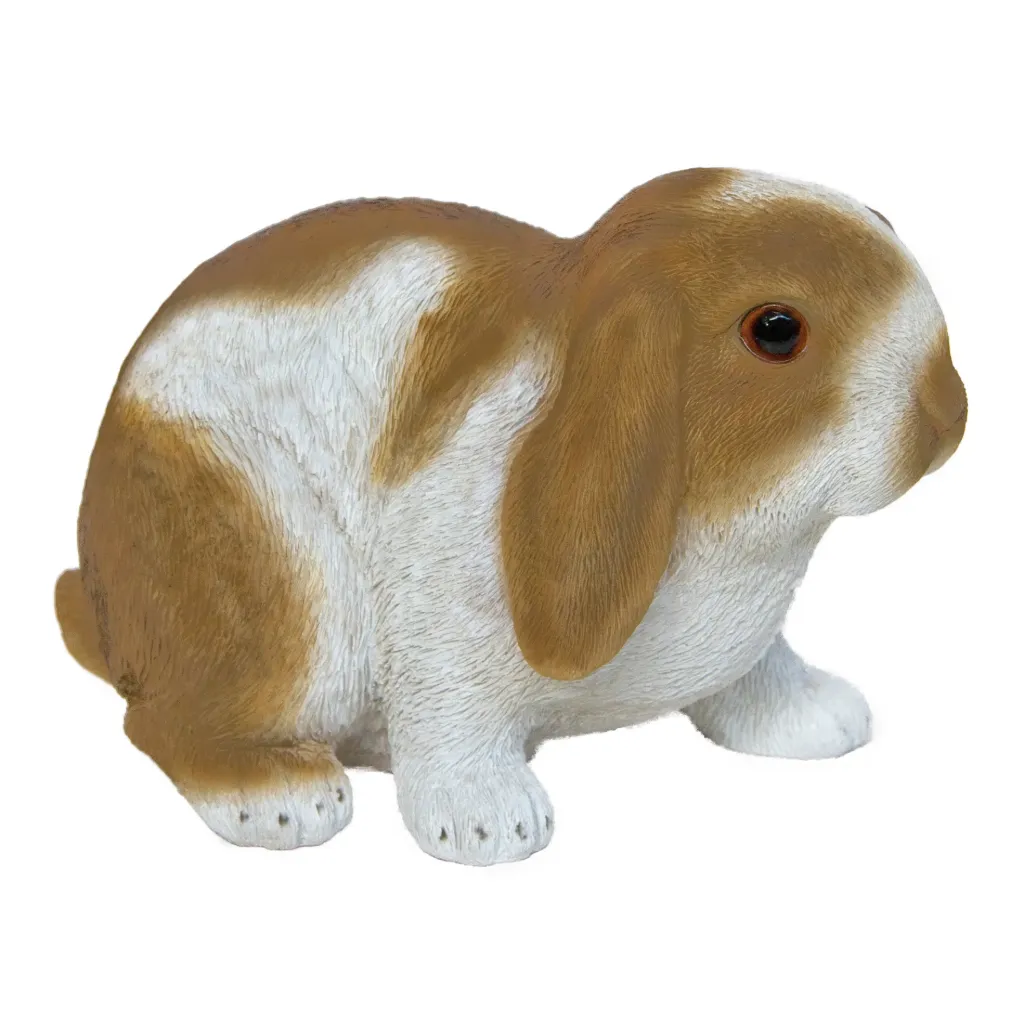 [11153048] Dekoratives Kaninchen in Polyresin – große Ohren (22x14h15cm)