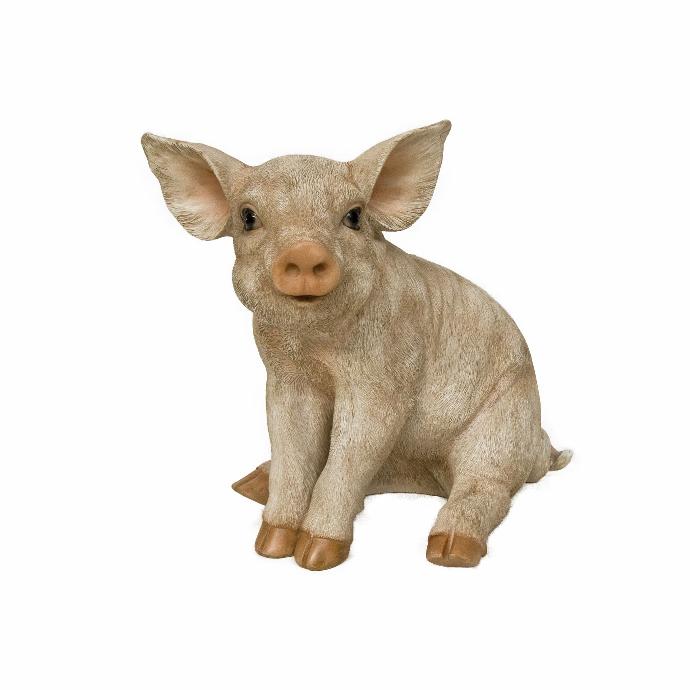 Pig figure in polyresin (25x18h24cm)