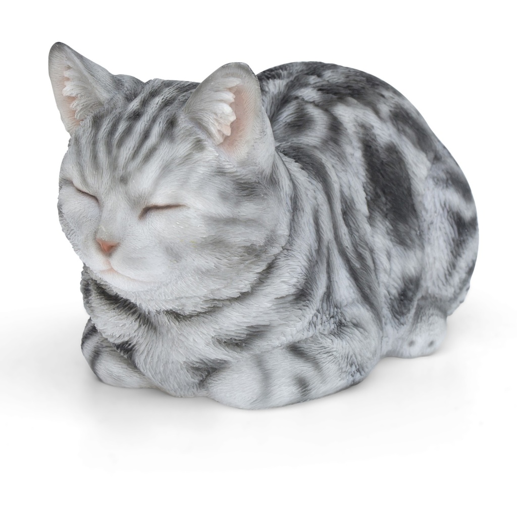 POLYRESINE CHAT DORMANT GRIS