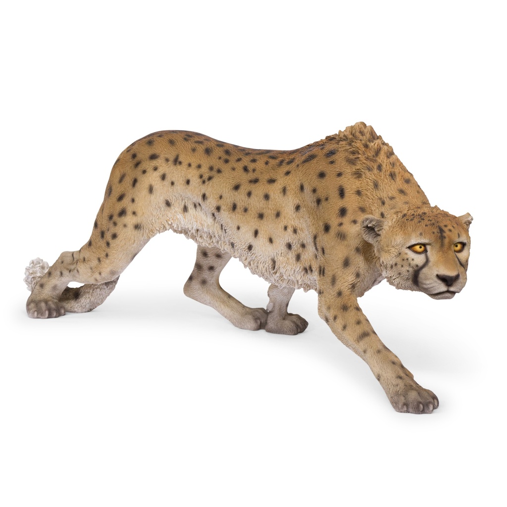 Cheetah sculpture in polyresin – elegance and speed (128x40h56cm)