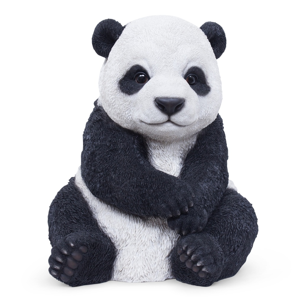 [11154076] Statue de panda assis – douceur et réalisme (32x31h36cm)